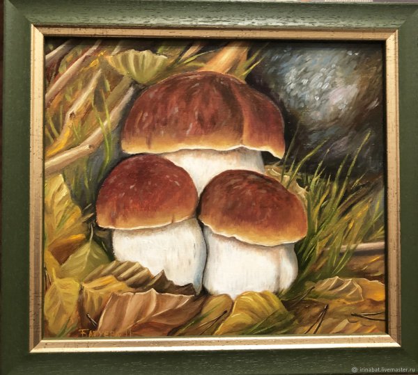 Грибное лукошко картина