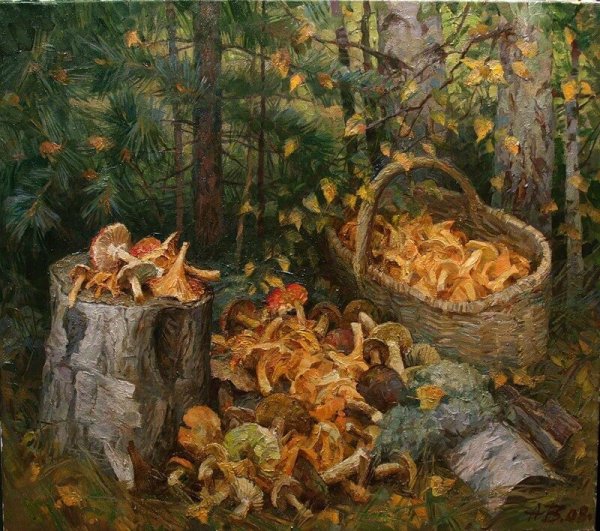 Николай Засыпкин художник грибы