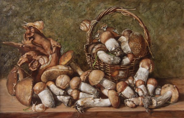 Хруцкий натюрморт с грибами