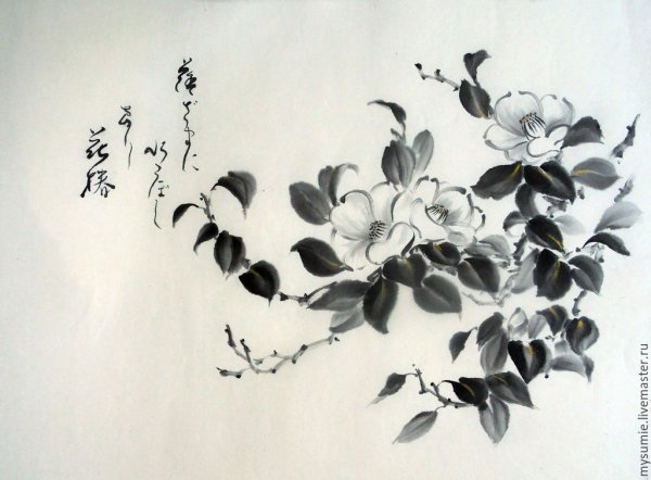 Японские цветы рисунки