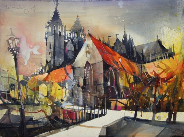 Бернхард Фогель акварель