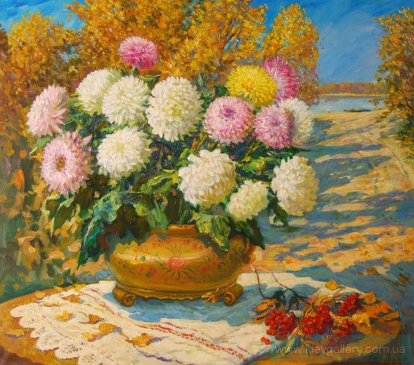 Хризантемы в живописи