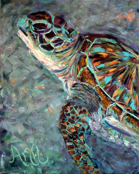 Морская черепаха картина