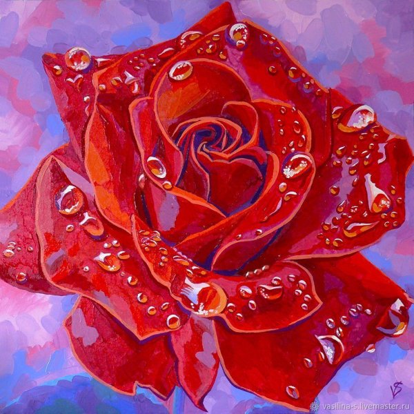 Красные розы Импрессионизм