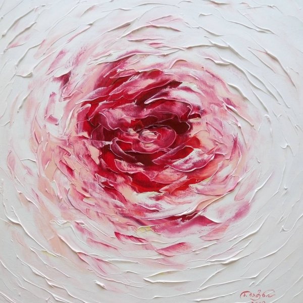 Роза масляная живопись гиперреализм