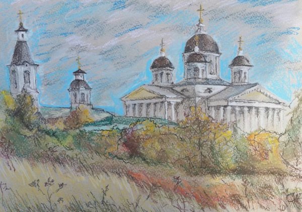Воскресенский собор Арзамас рисунок