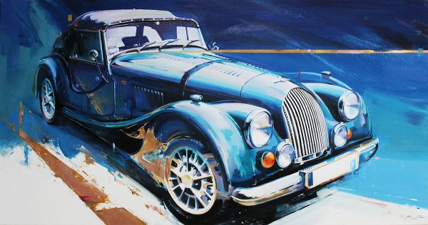 Ретро автомобили в живописи