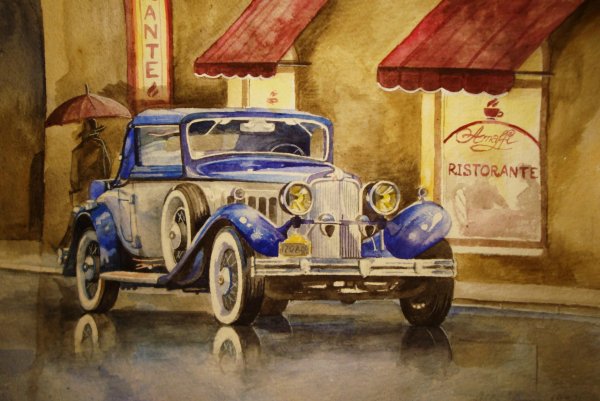 Живопись старинных автомобилей
