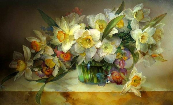 Михаил Шелухин Федоскино натюрморт