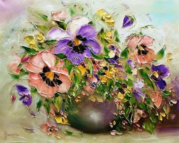 Joanna Domagalska, живопись мастихином