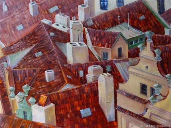 Картина крыши домов