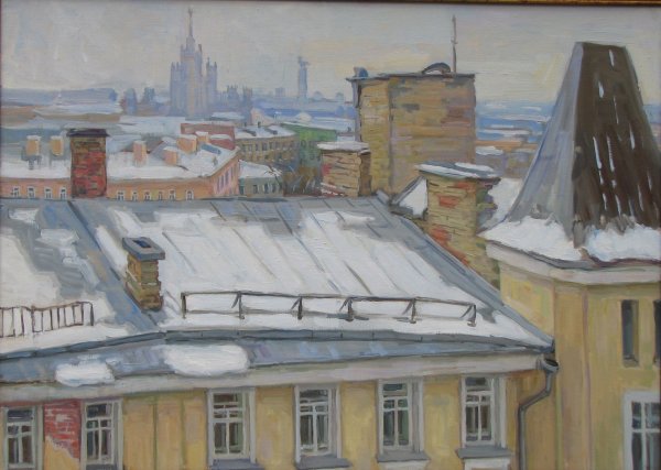 Крыши живопись