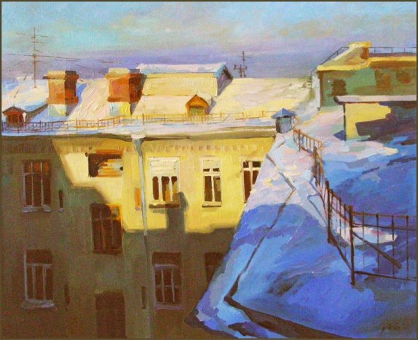 Гюстав Кайботт крыши под снегом