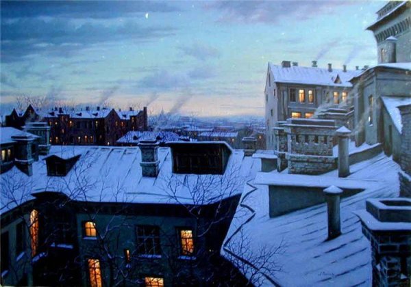 Алексей Бутырский художник картины Питер зимой