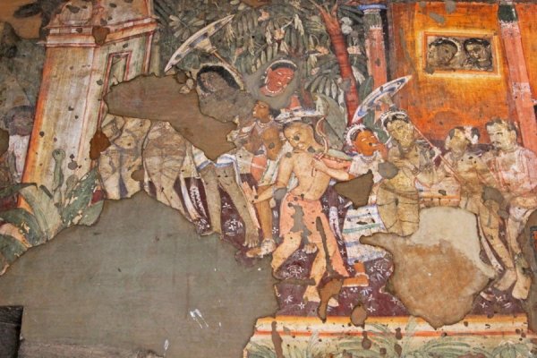 Фрески пещер Аджанты в Индии