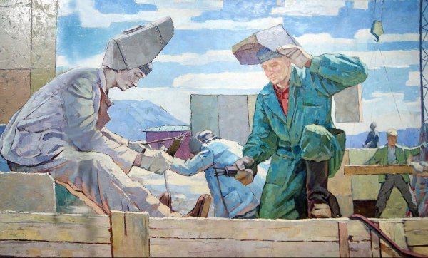 Уборка урожая художник Василий Михайлович Каратай