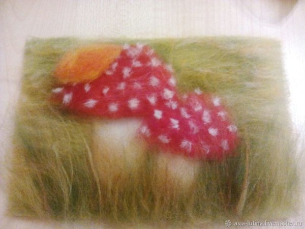 Мухомор мастер класс шерстяная акварель