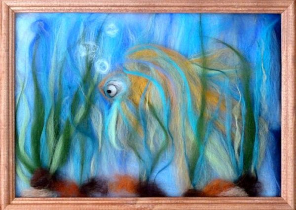 Шерстяная живопись для детей