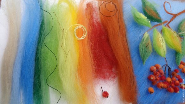 Рисование шерстью для детей