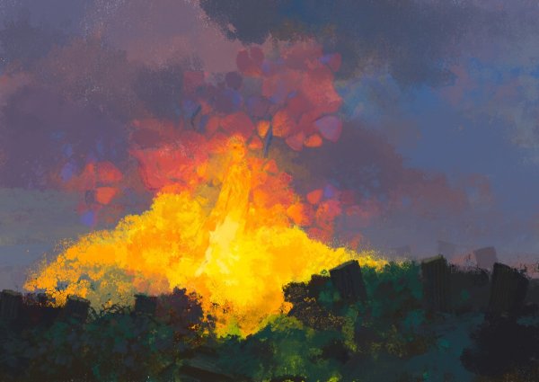 Пламя живопись