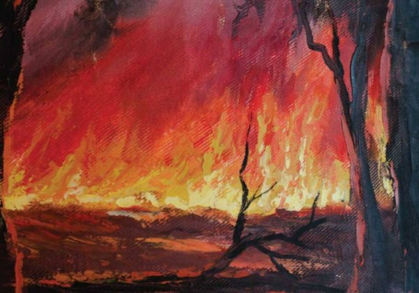 Огонь живопись