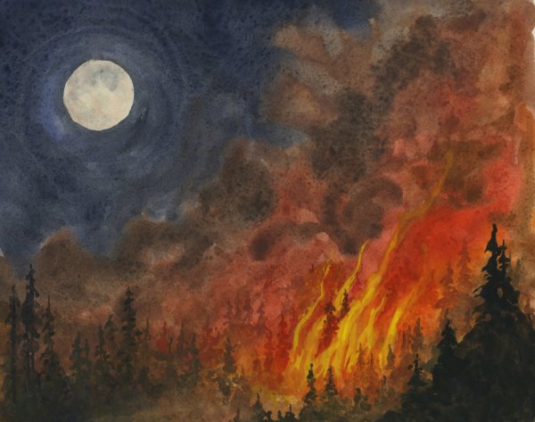 Огонь в картинах художников
