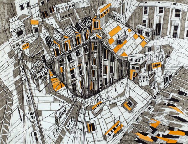 Композиция город сверху