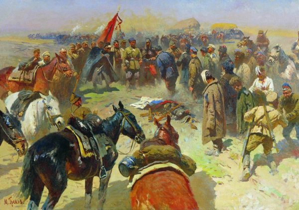 Митрофан греков. «Трубачи первой конной армии», 1934 год