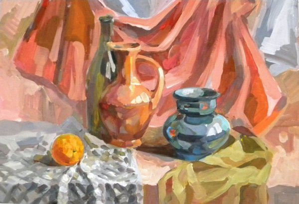 Академическая живопись натюрморт маслом Строгановка