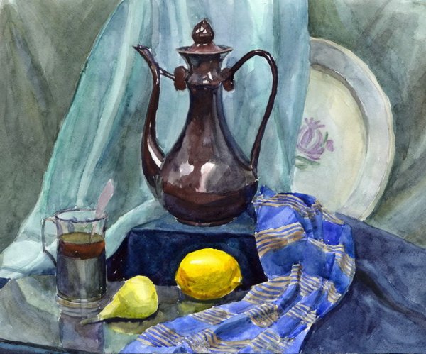 Иогансона лицей натюрморт акварелью