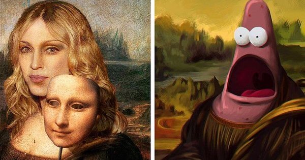 Мона Лиза картина Леонардо да Винчи пародии