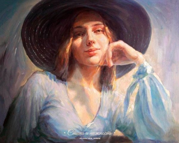 Женщина улыбается живопись