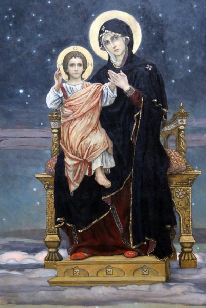 Михаил Васильевич Богоматерь с младенцем 1907