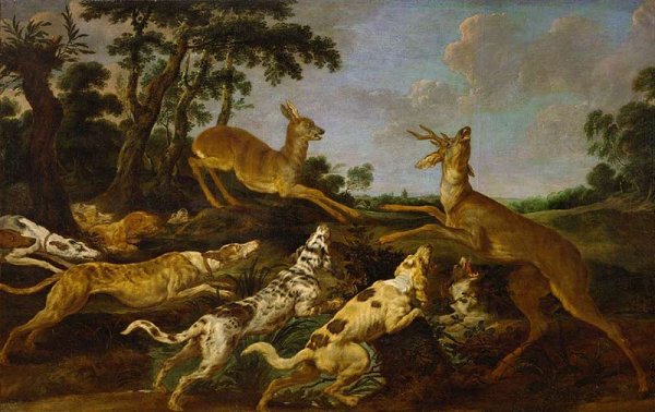 Пауль де Вос охота на оленя