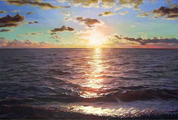 Художник Александр Порфирьевич Самохвалов Сумерки. 2015