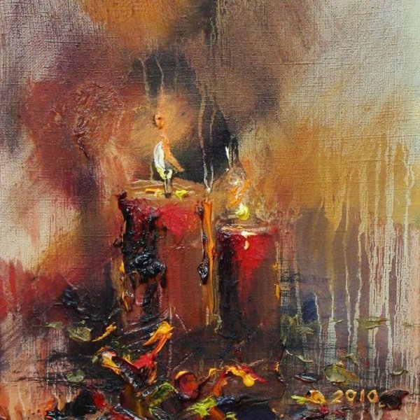 Свеча картина маслом