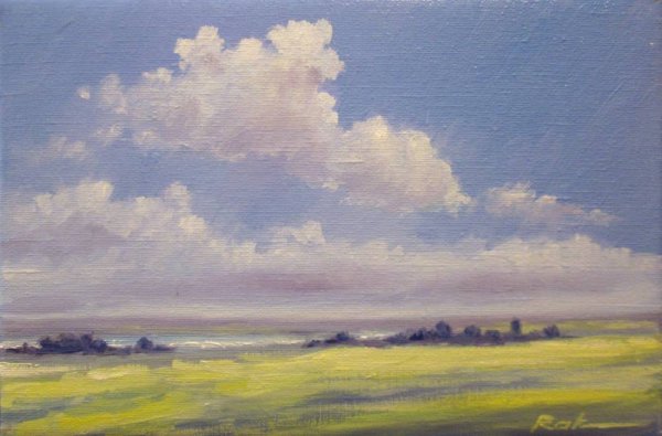 Пейзаж с низкой линией горизонта