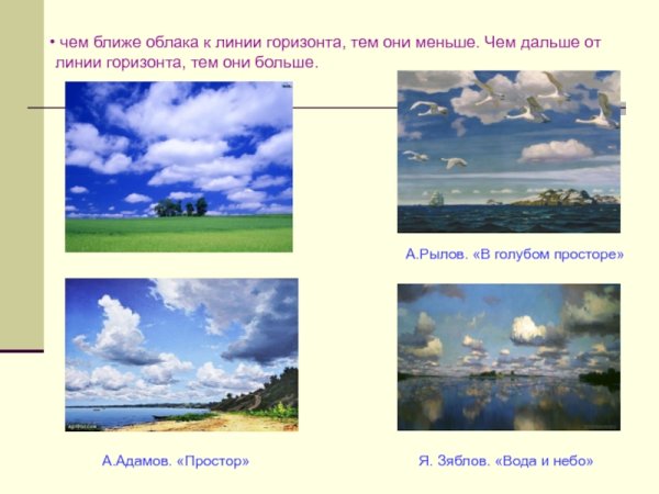 Линия горизонта в изобразительном искусстве