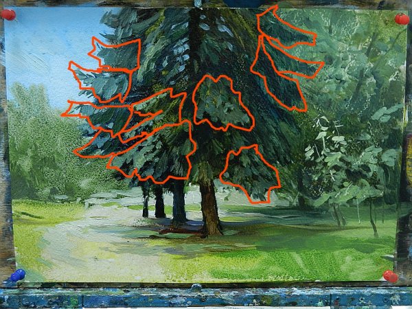 Тени от деревьев в живописи