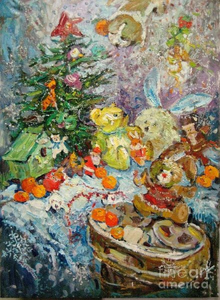 С новым годом живопись