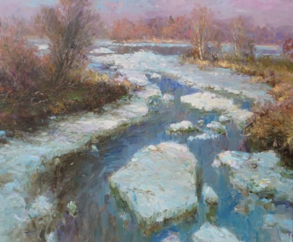 Олег Молчанов художник весенние воды