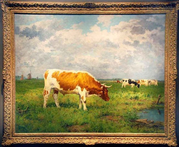 Пейзаж с коровами