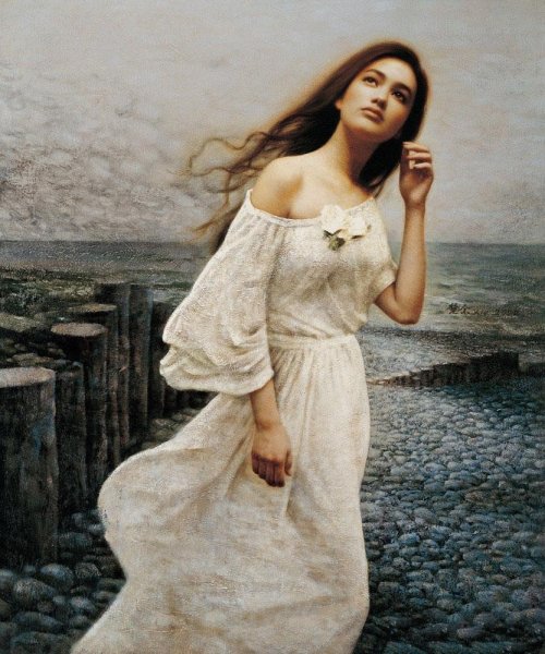 Поль Сезар эллё дама в белом