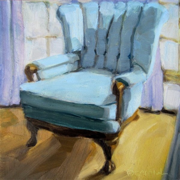 Стул гуашью