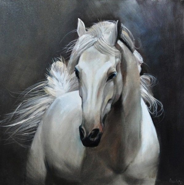 Лошадь маслом