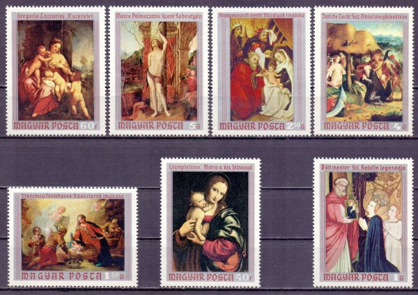 Марки Венгрия живопись