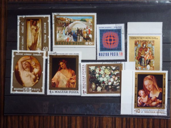 Почтовые марки Венгрия живопись 1968