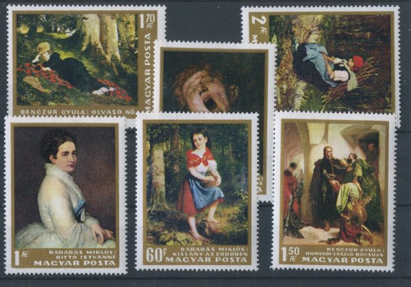 Марки Венгрия живопись