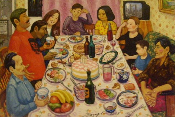 Картина застолье
