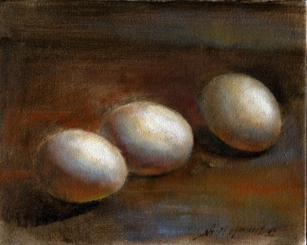 Яйцо акварелью